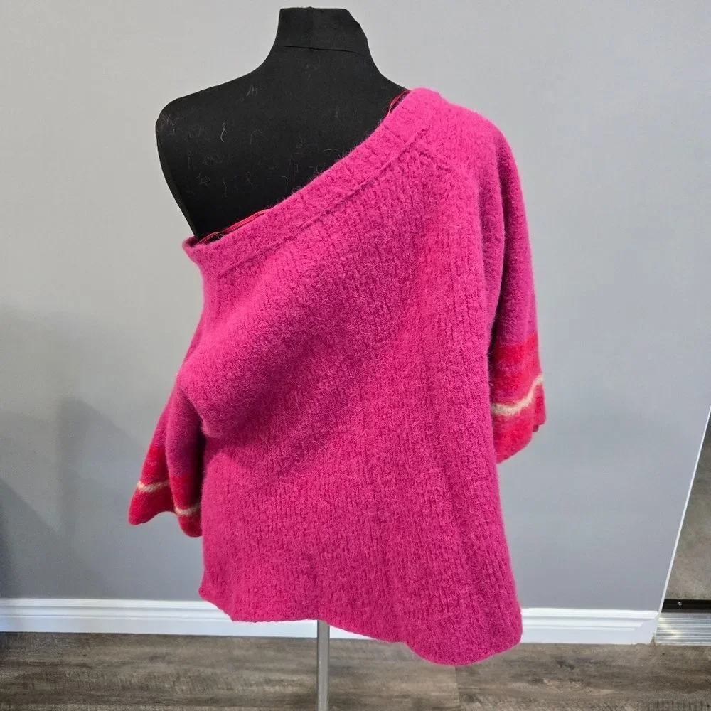 🐢 Free People alpaca wool kimono sleeve sweater  The Last Rose Size XS